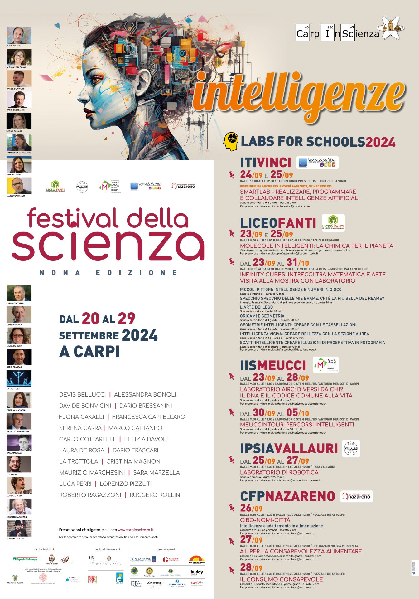 locandina programmazione laboratori festival della scienza